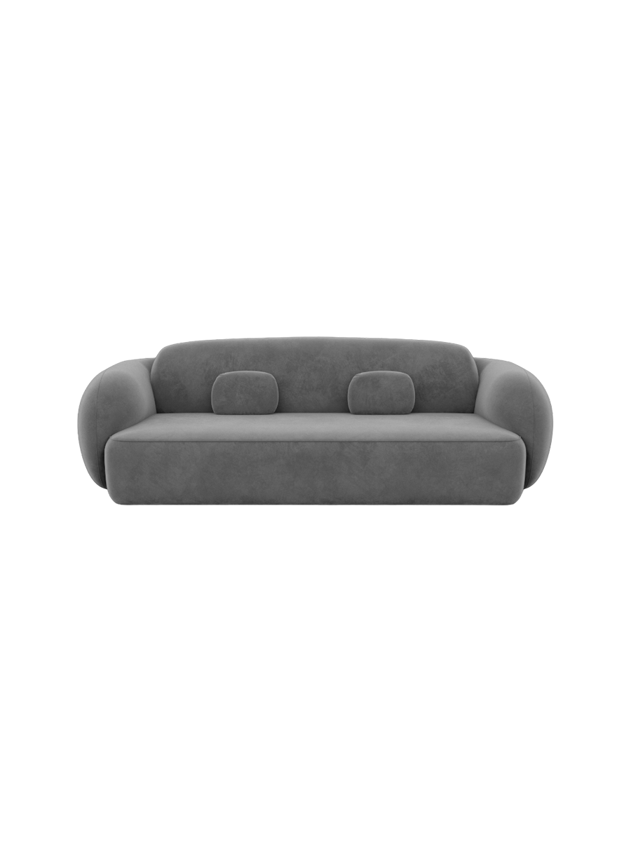 
3-Sitzer Design Sofa „Avella“ mit Samtbezug - Samtbezug Königsblau