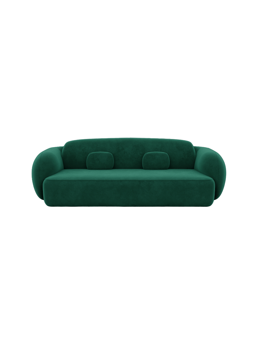 
3-Sitzer Design Sofa „Avella“ mit Samtbezug - Samtbezug Königsblau