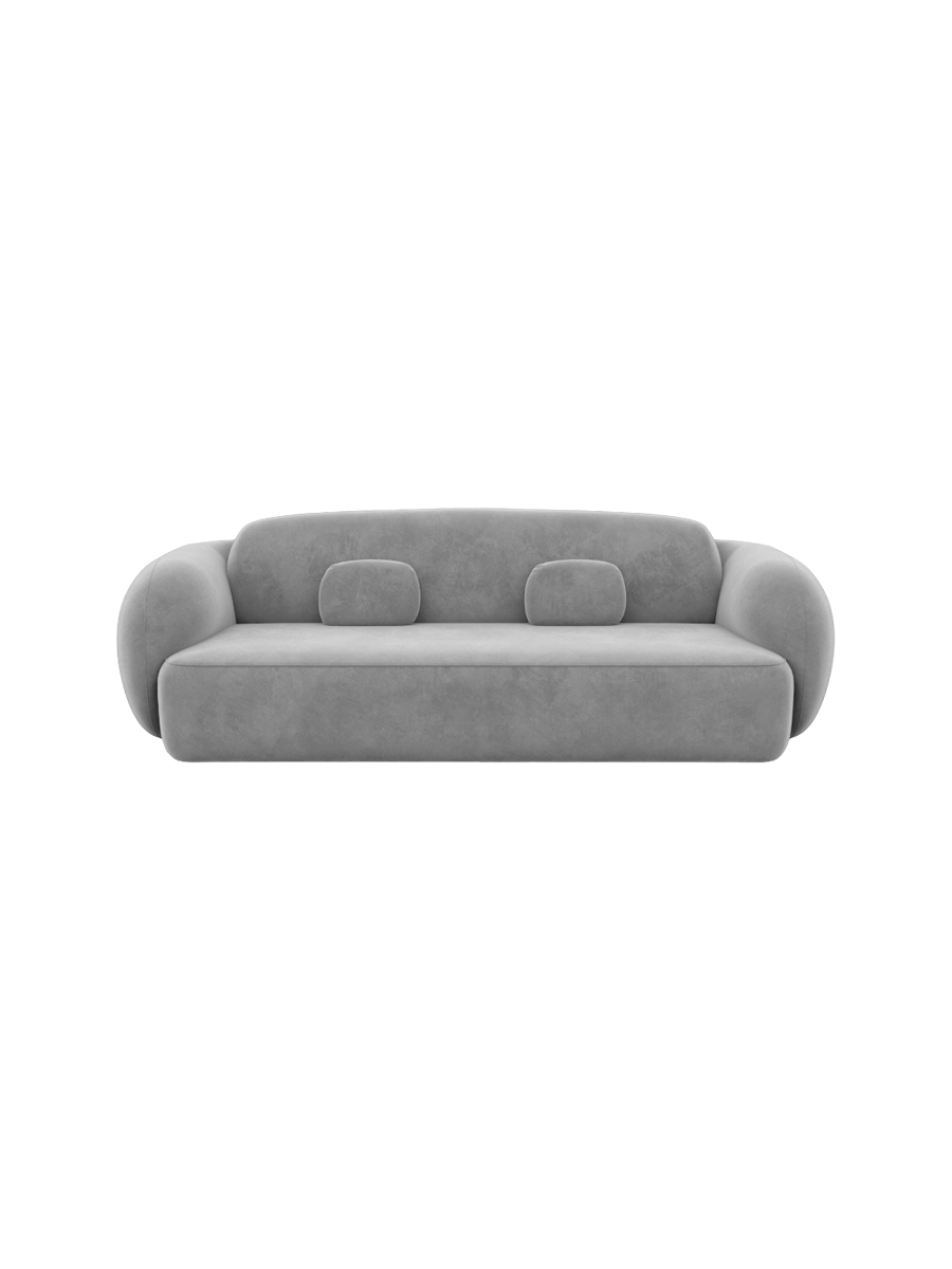 
3-Sitzer Design Sofa „Avella“ mit Samtbezug - Samtbezug Königsblau
