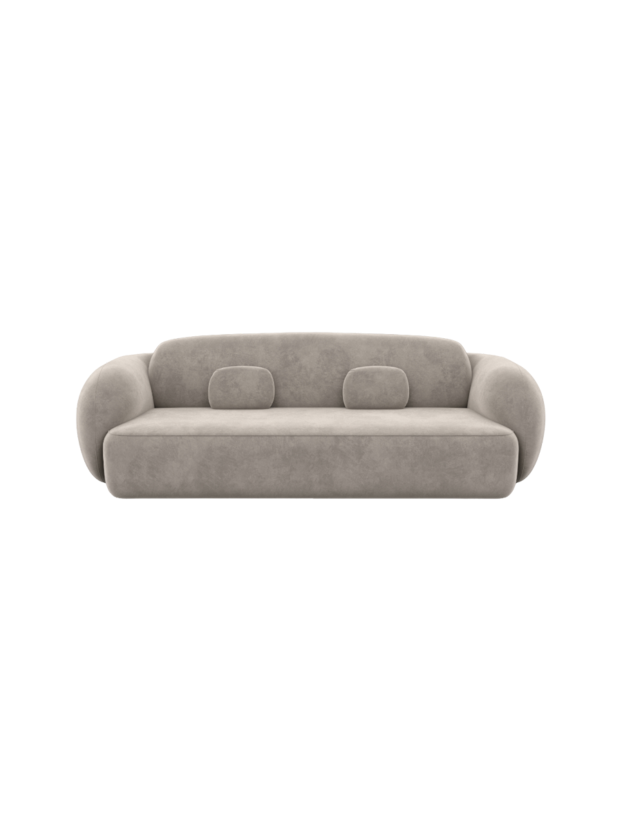 
3-Sitzer Design Sofa „Avella“ mit Samtbezug - Samtbezug Königsblau
