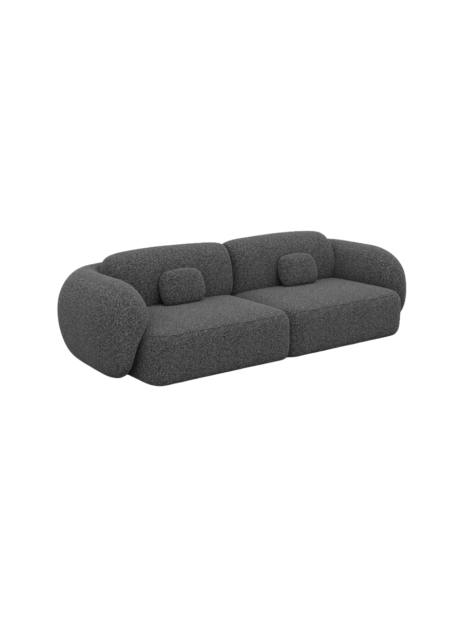 
4-Sitzer Design Sofa „Avella“ mit Bouclé-Bezug - Bouclé Graphit