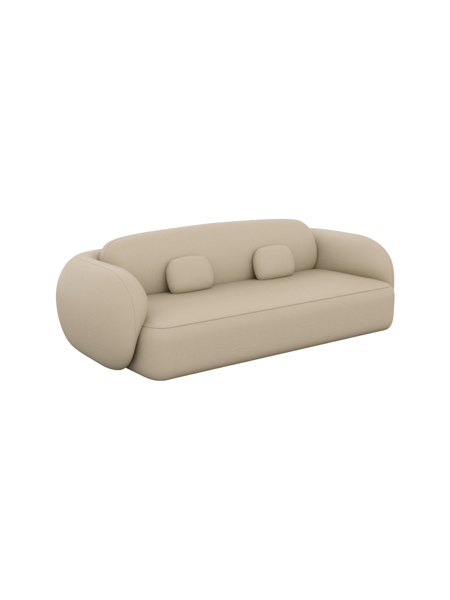 
4-Sitzer Design Echtleder Sofa „Avella“ - Echtleder Beige