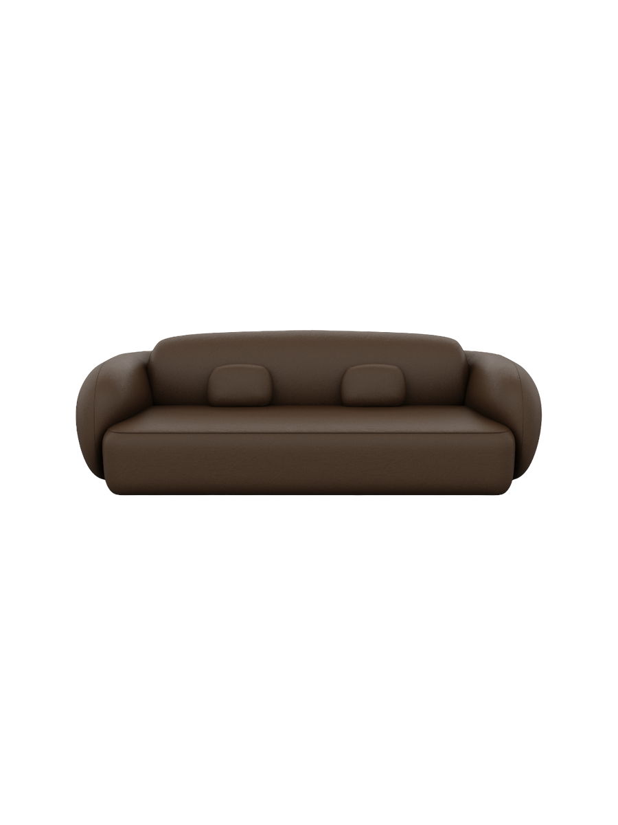 
4-Sitzer Design Echtleder Sofa „Avella“ - Echtleder Beige