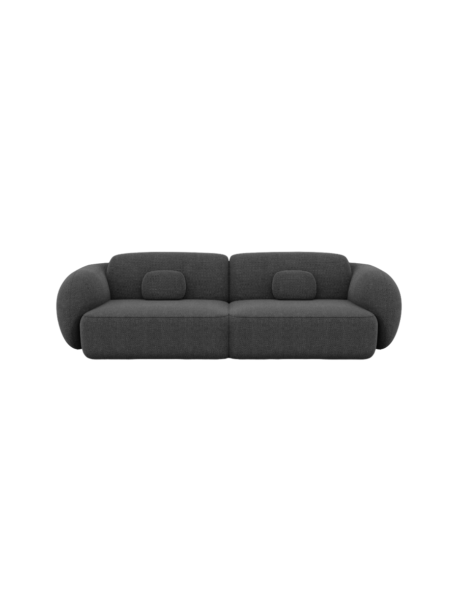 
4-Sitzer Design Sofa „Avella“ mit Strukturstoff-Bezug - Strukturstoff Anthrazit