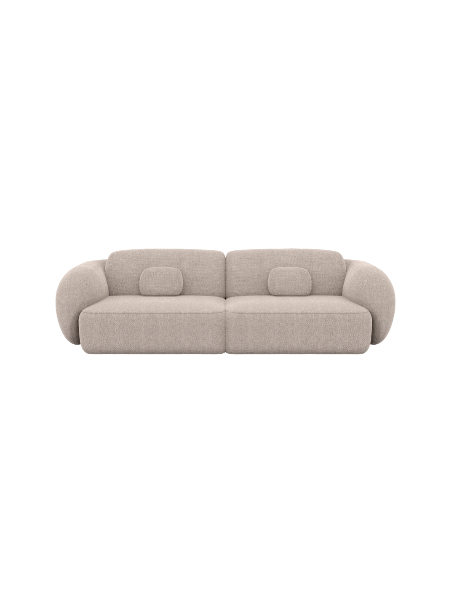 
4-Sitzer Design Sofa „Avella“ mit Strukturstoff-Bezug - Strukturstoff Anthrazit