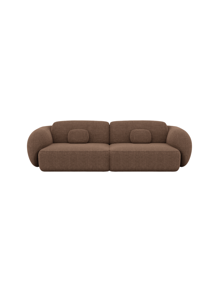 
4-Sitzer Design Sofa „Avella“ mit Strukturstoff-Bezug - Strukturstoff Anthrazit