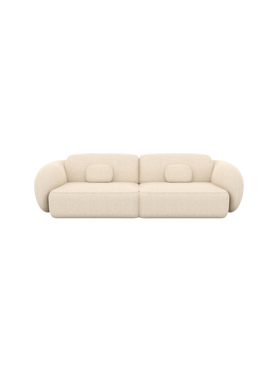 
4-Sitzer Design Sofa „Avella“ mit Strukturstoff-Bezug - Strukturstoff Anthrazit