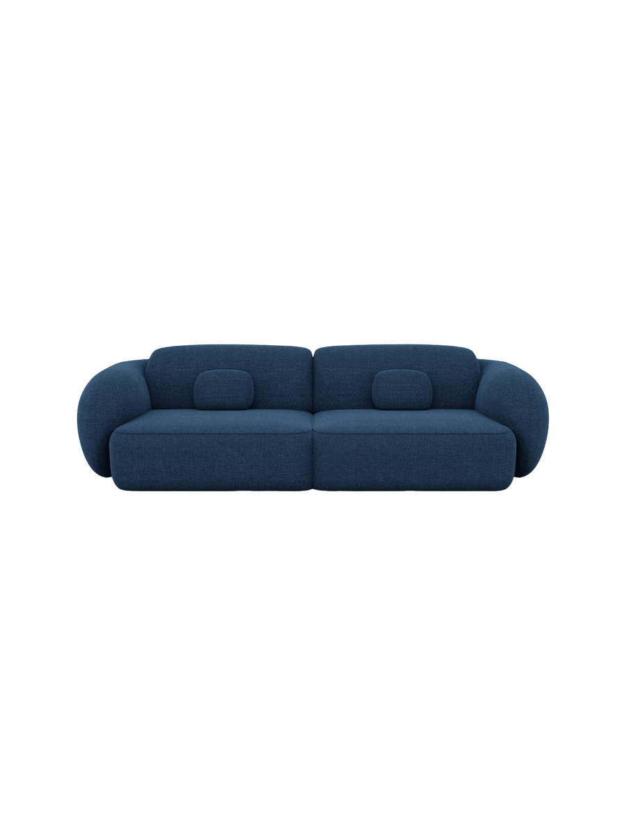 
4-Sitzer Design Sofa „Avella“ mit Strukturstoff-Bezug - Strukturstoff Anthrazit