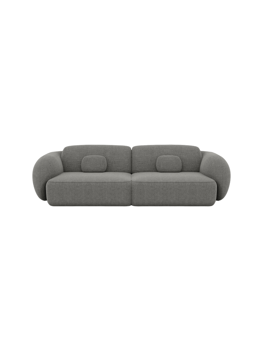
4-Sitzer Design Sofa „Avella“ mit Strukturstoff-Bezug - Strukturstoff Anthrazit