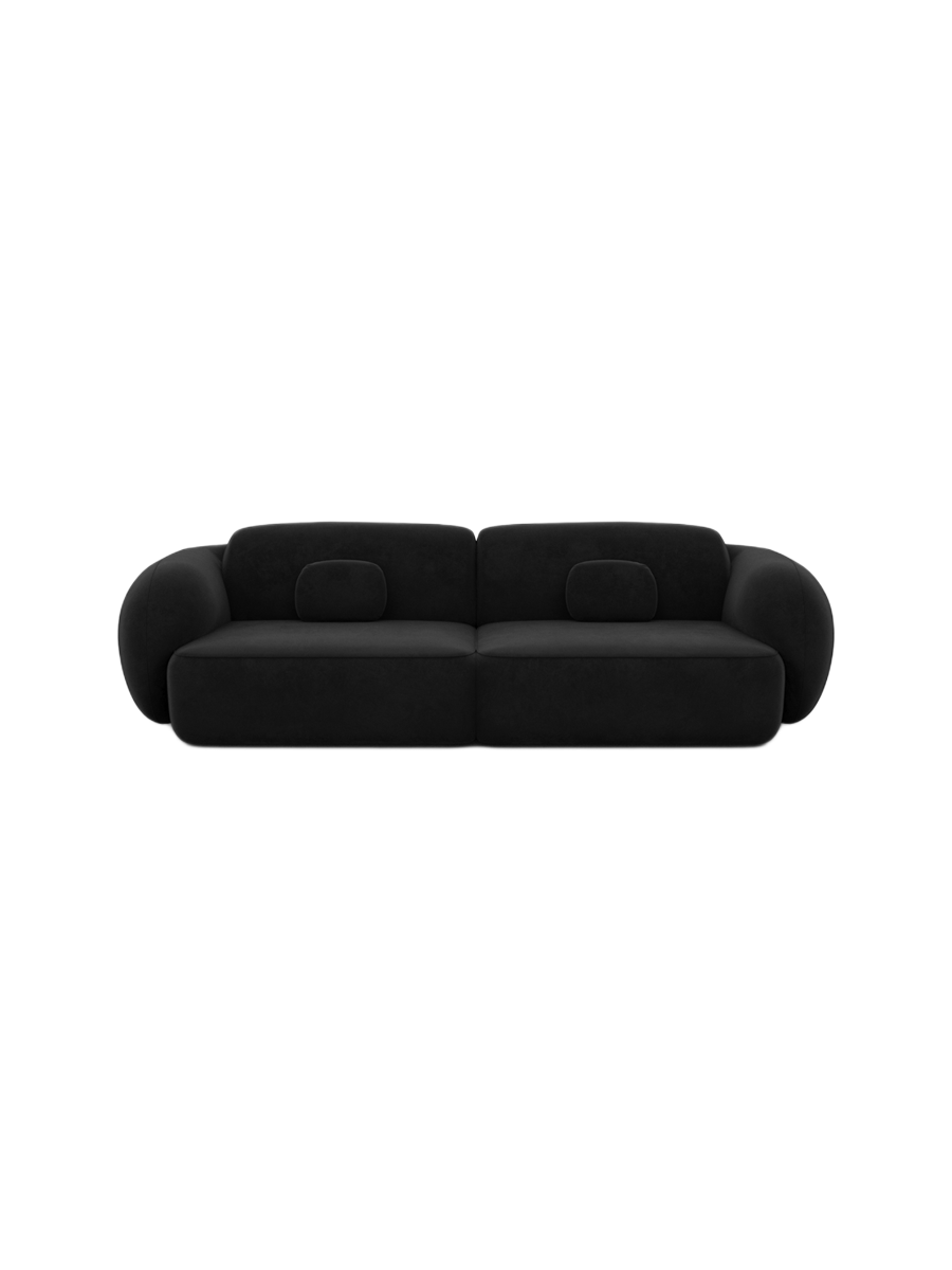 
4-Sitzer Design Sofa „Avella“ mit Samtbezug - Samtbezug Königsblau