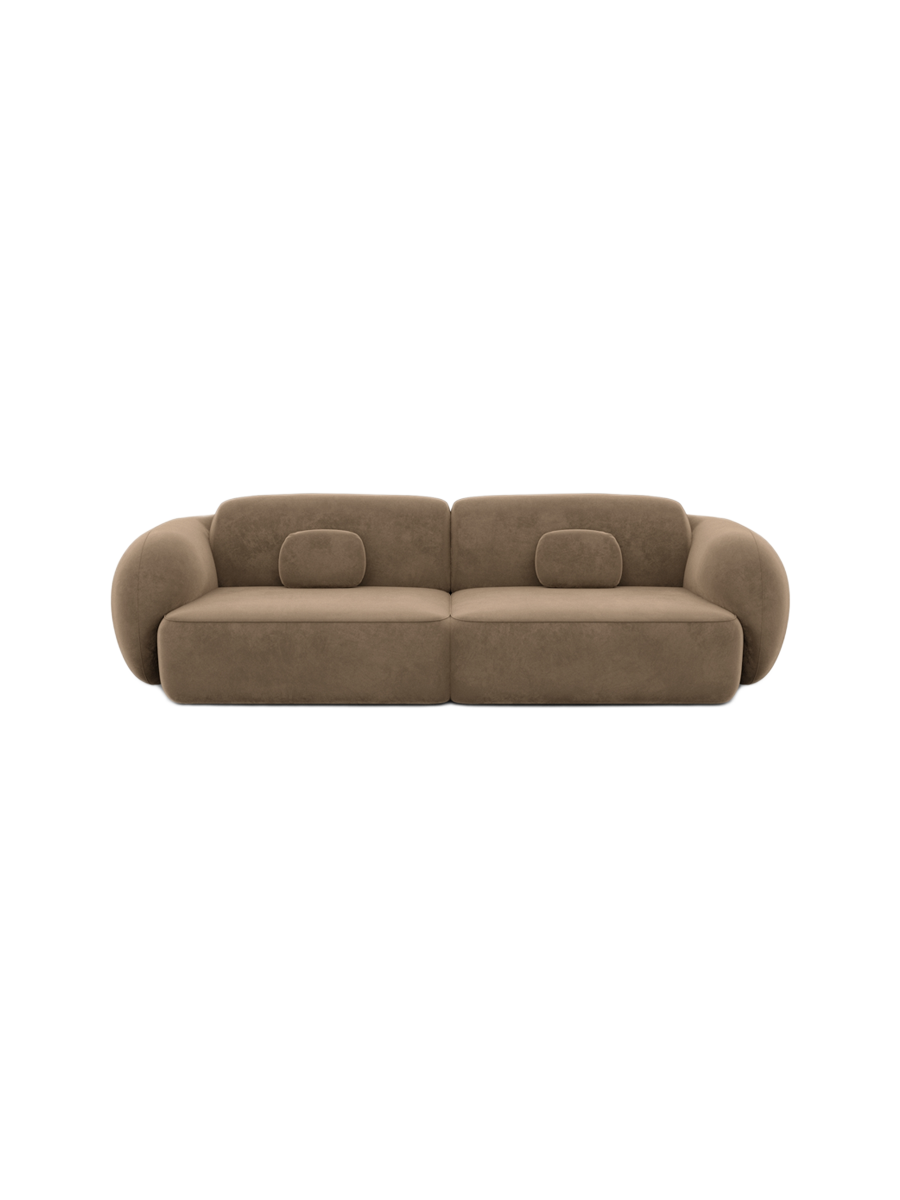 
4-Sitzer Design Sofa „Avella“ mit Samtbezug - Samtbezug Königsblau