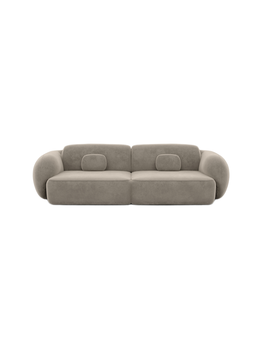 
4-Sitzer Design Sofa „Avella“ mit Samtbezug - Samtbezug Königsblau