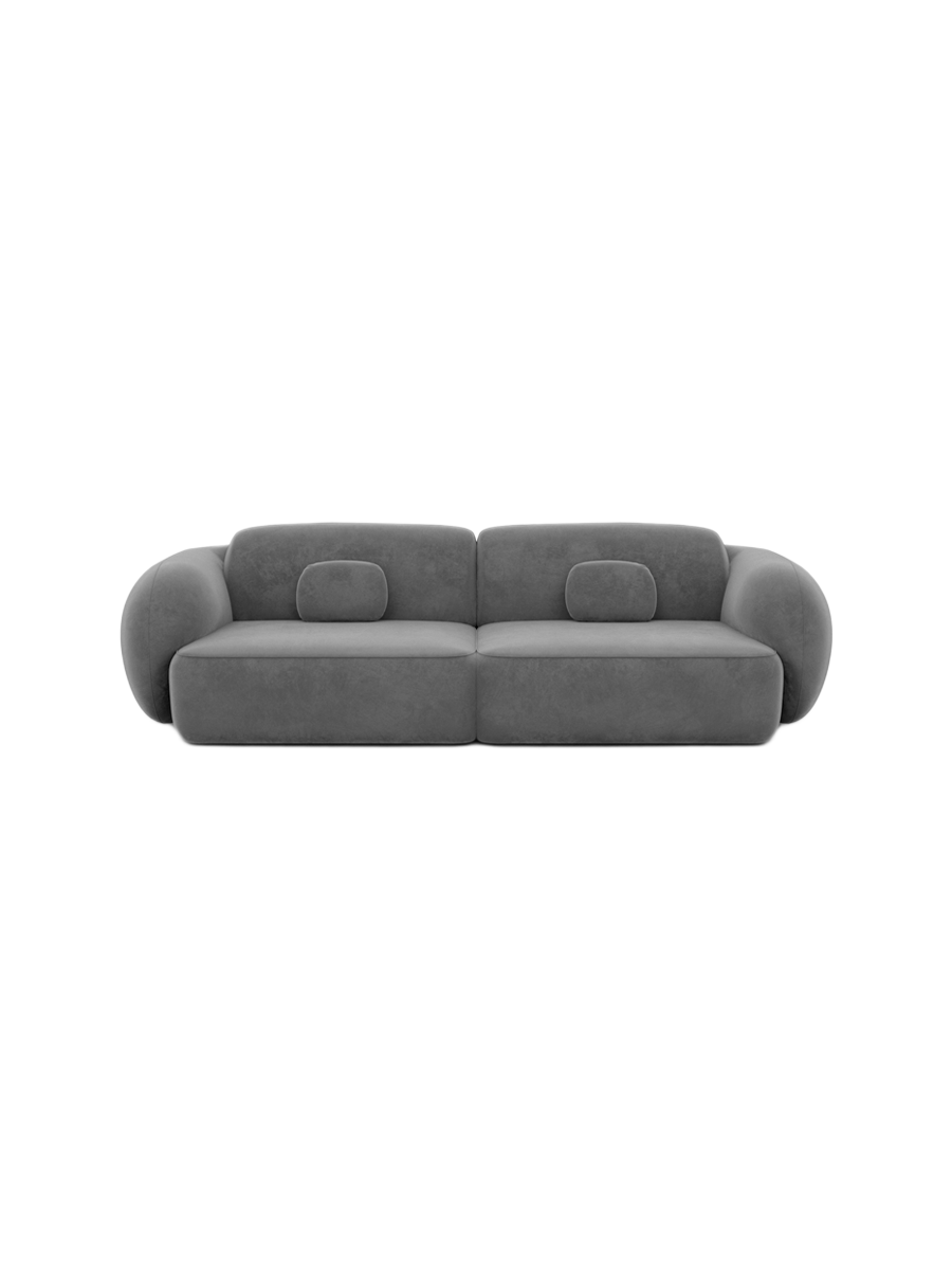 
4-Sitzer Design Sofa „Avella“ mit Samtbezug - Samtbezug Königsblau