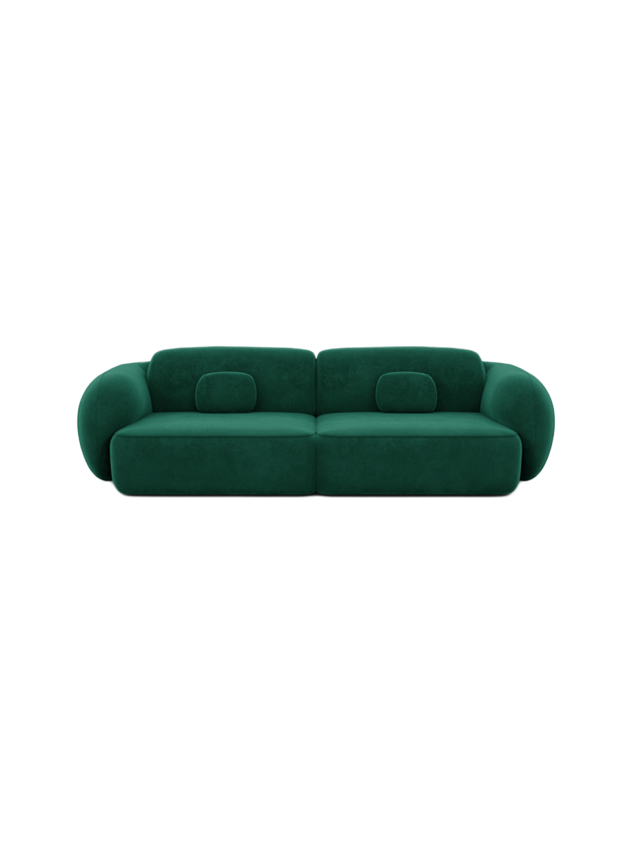 
4-Sitzer Design Sofa „Avella“ mit Samtbezug - Samtbezug Königsblau