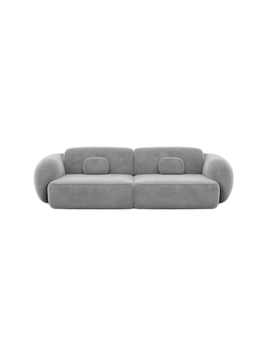 
4-Sitzer Design Sofa „Avella“ mit Samtbezug - Samtbezug Königsblau