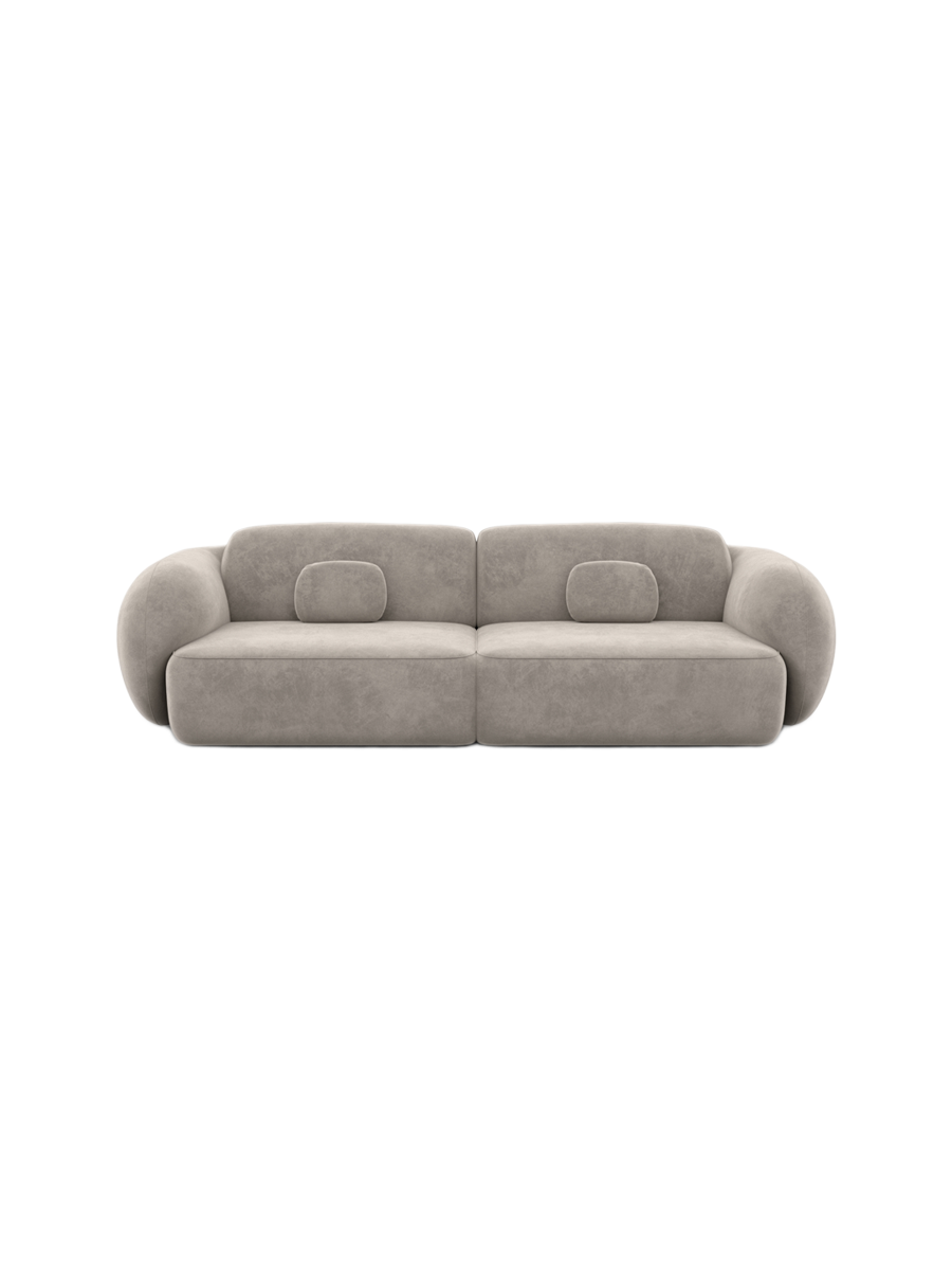 
4-Sitzer Design Sofa „Avella“ mit Samtbezug - Samtbezug Königsblau
