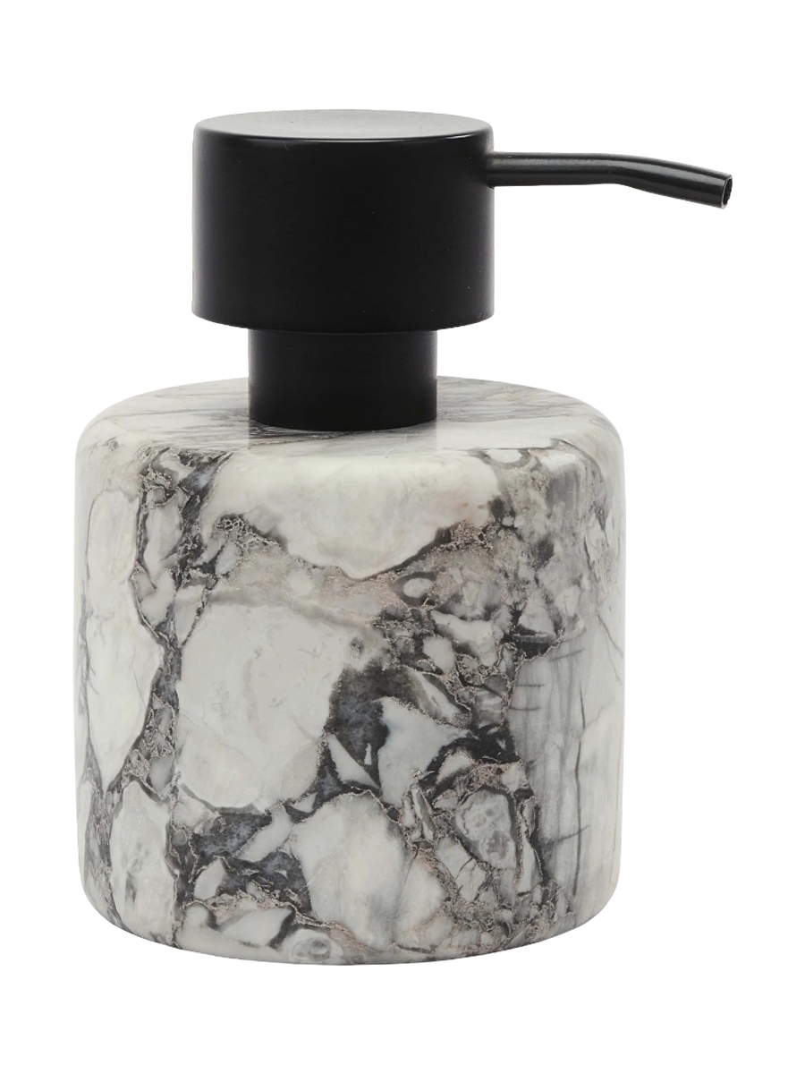 
Distributeur de savon de luxe fait main « Nero Lux » 220 ml en marbre, Alba