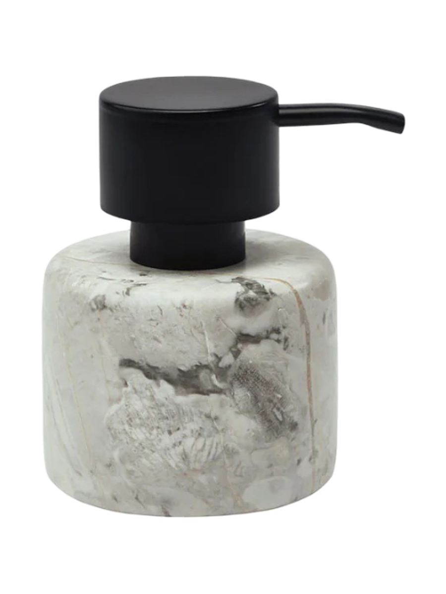 
Distributeur de savon de luxe fait à la main « Nero Lux » 30 ml en marbre, Alba