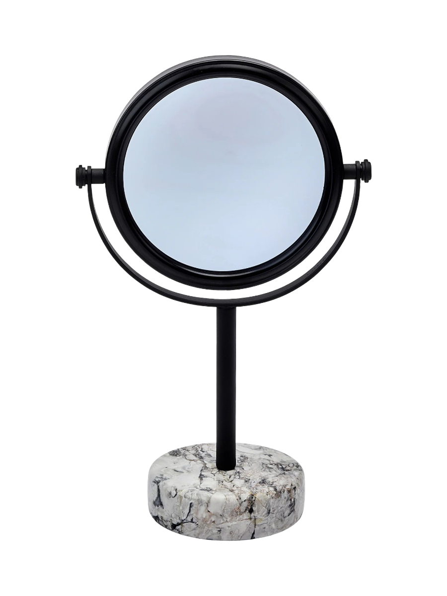 
Handmade, Luxurious Cosmetic Mirror "Nero Lux" from Marble, Alba