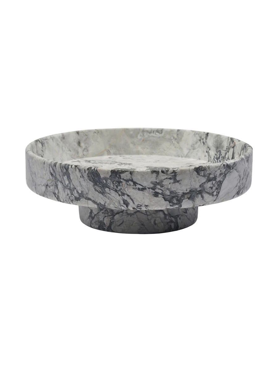 
Large handcrafted luxurious bath tray "Nero Lux" Ø 30 cm made of marble, Alba
