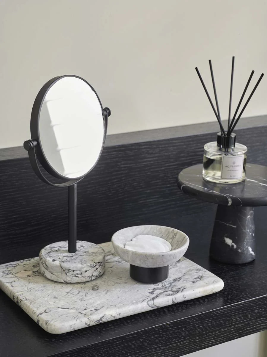 
Savonnière de luxe faite à la main « Nero Lux » en marbre, Alba
