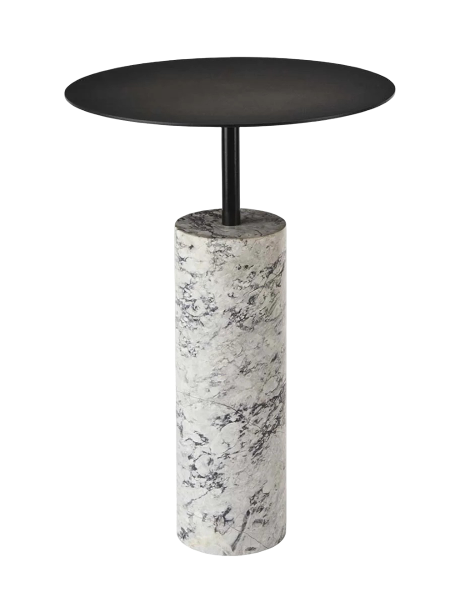 
Table d'appoint de luxe fabriquée à la main "Nero Lux" marbre, Alba