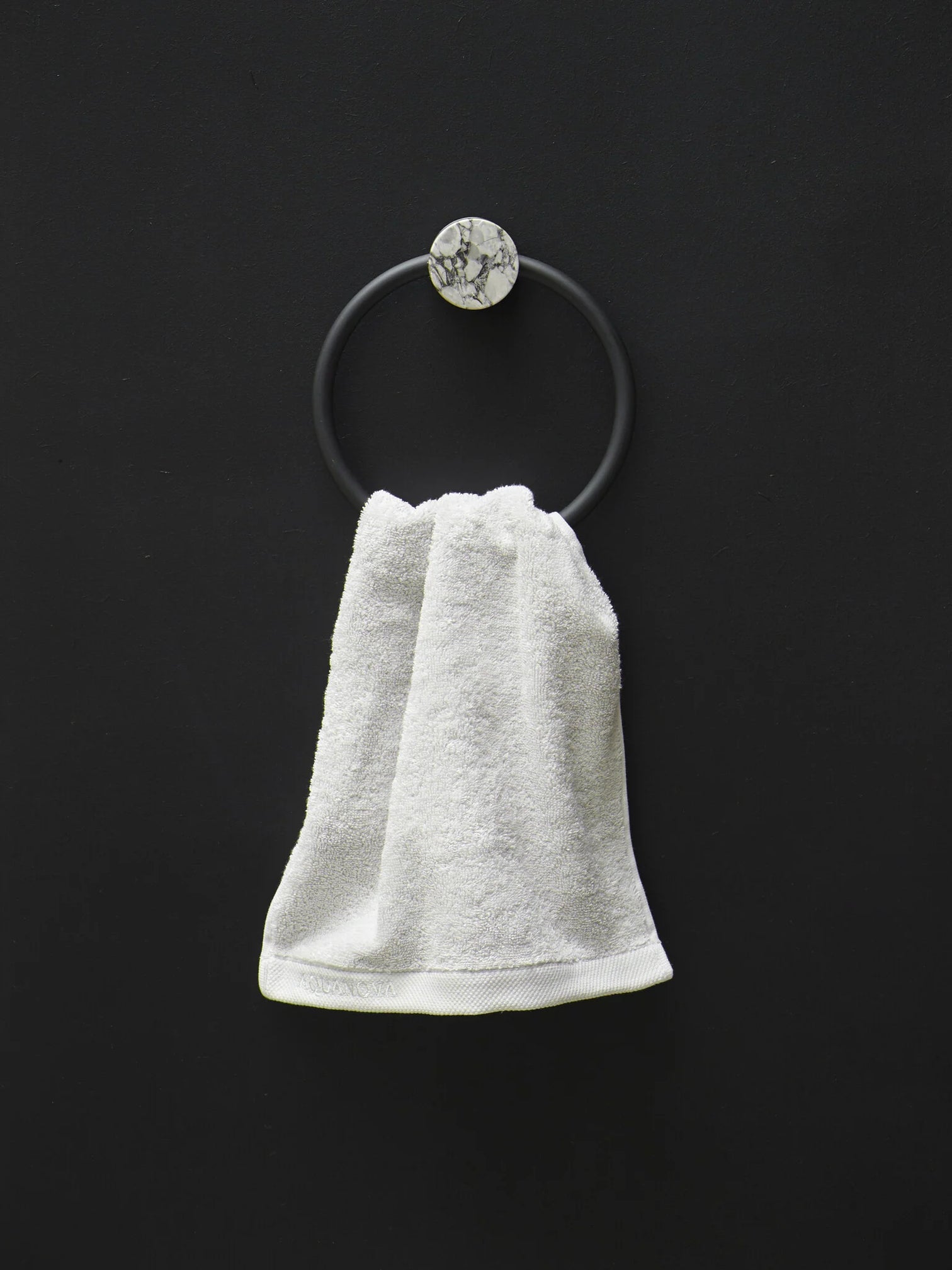 
Luxurious, handcrafted wall-mounted towel holder "Nero Lux", Alba