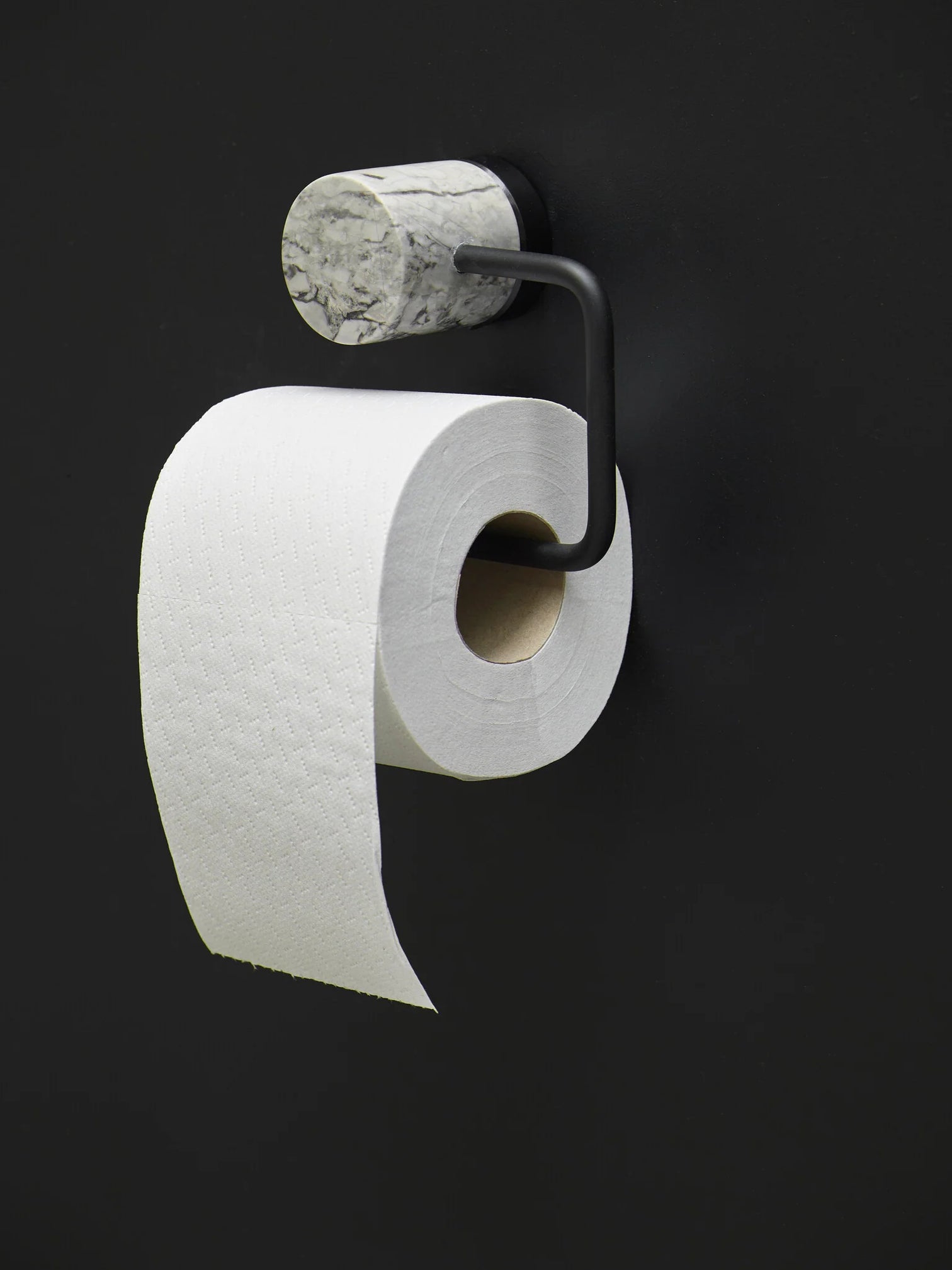 
Porte-papier toilette mural de luxe fait à la main "Nero Lux", Alba