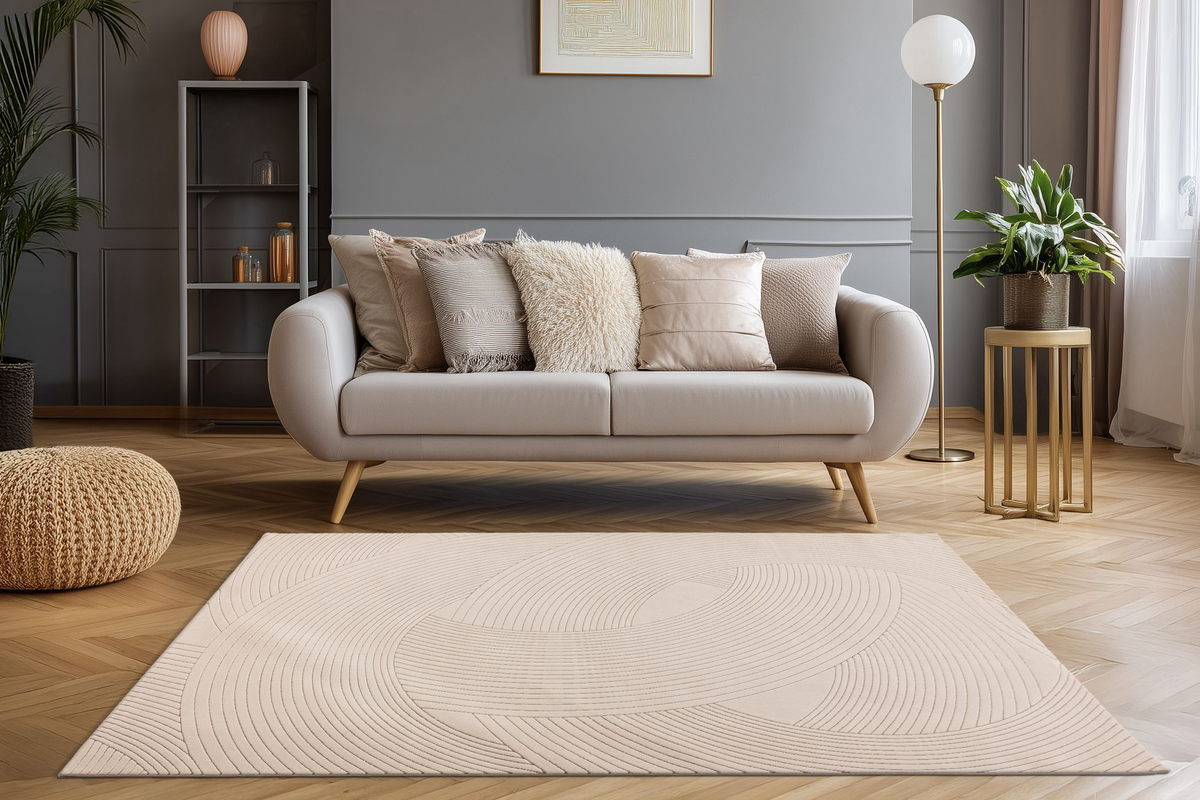 
Tappeto di design di alta qualità „Napoli 501“ - Tortora - 80 x 150 cm
