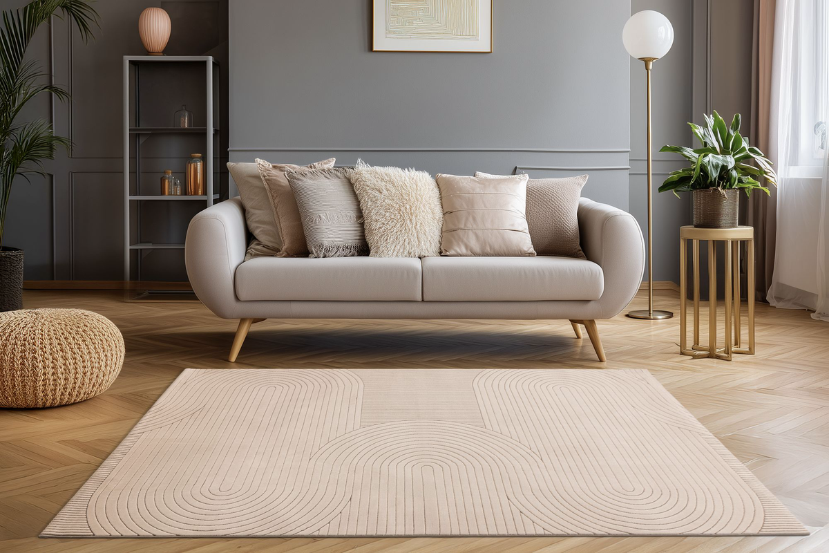 
Tappeto di design di alta qualità „Napoli 502“ - Tortora - 80 x 150 cm