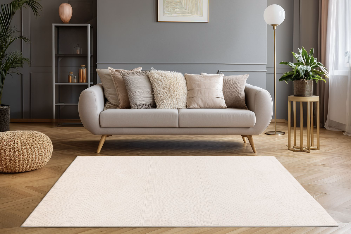 
Tappeto di design di alta qualità „Napoli 504“ - Avorio - 80 x 150 cm