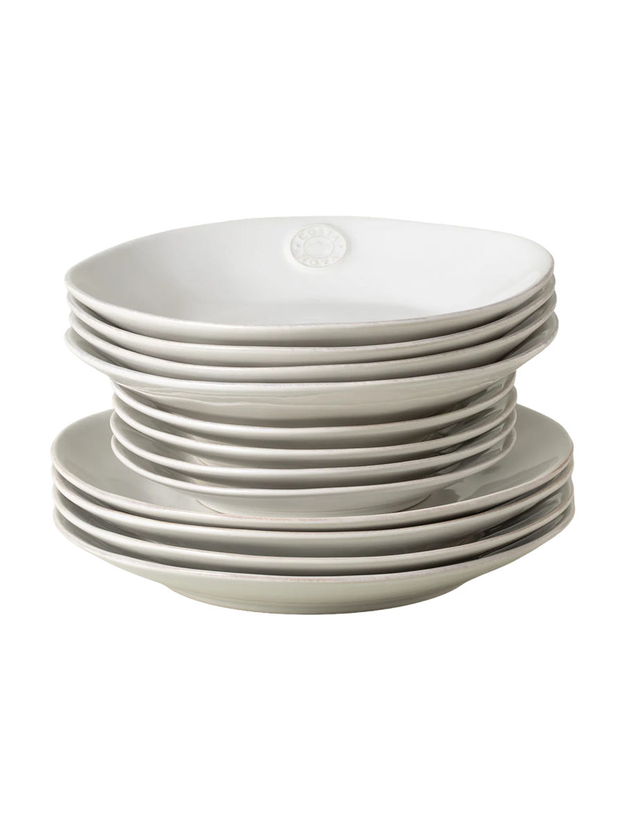 
Handmade Dinnerware Set "Nova II White", 4 people, 12 pieces