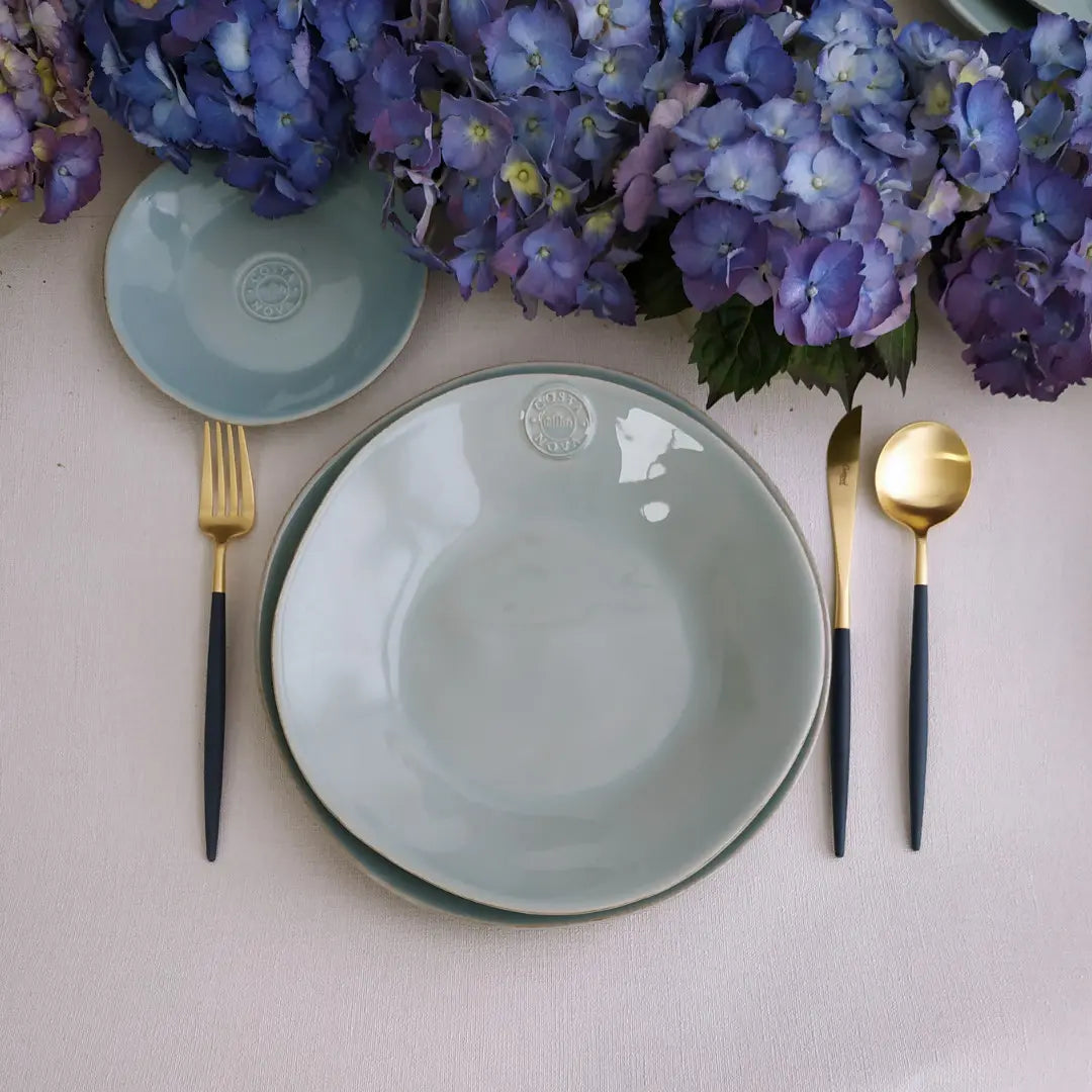 
Handmade Dinnerware Set "Nova Grey", 4 Persons, 12 Pieces