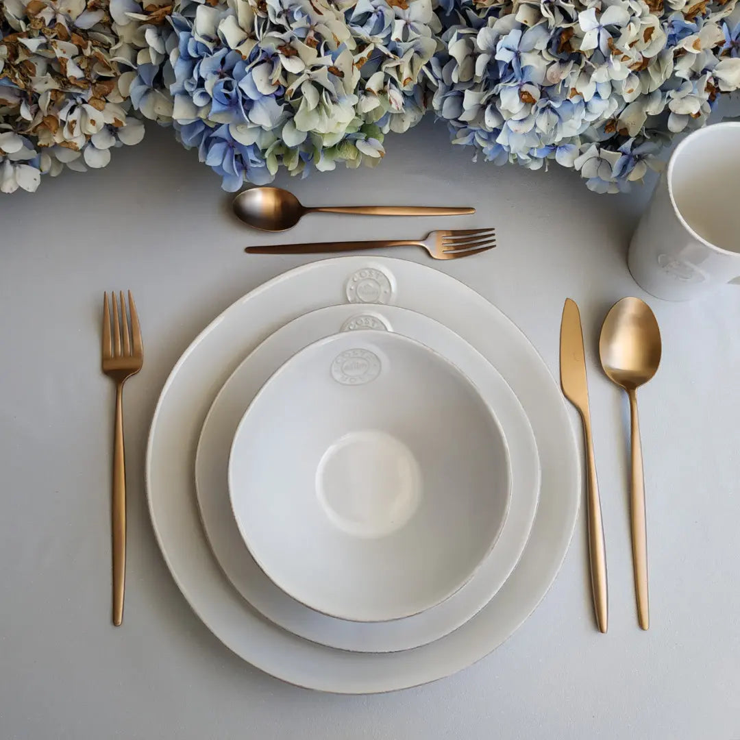 
Handmade Salad & Dessert Plate "Nova" - White