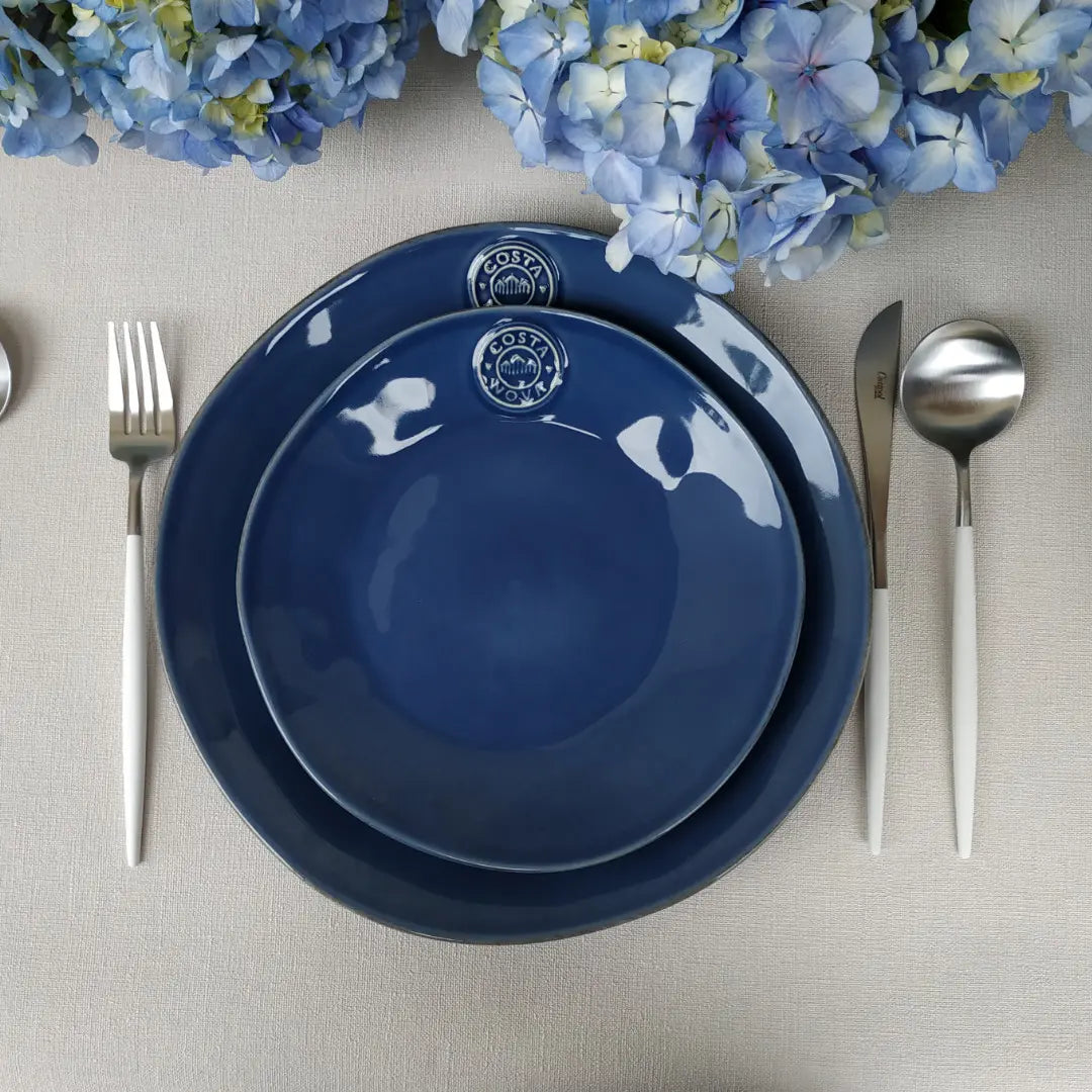 
Handmade Soup & Pasta Plate "Nova" - Denim
