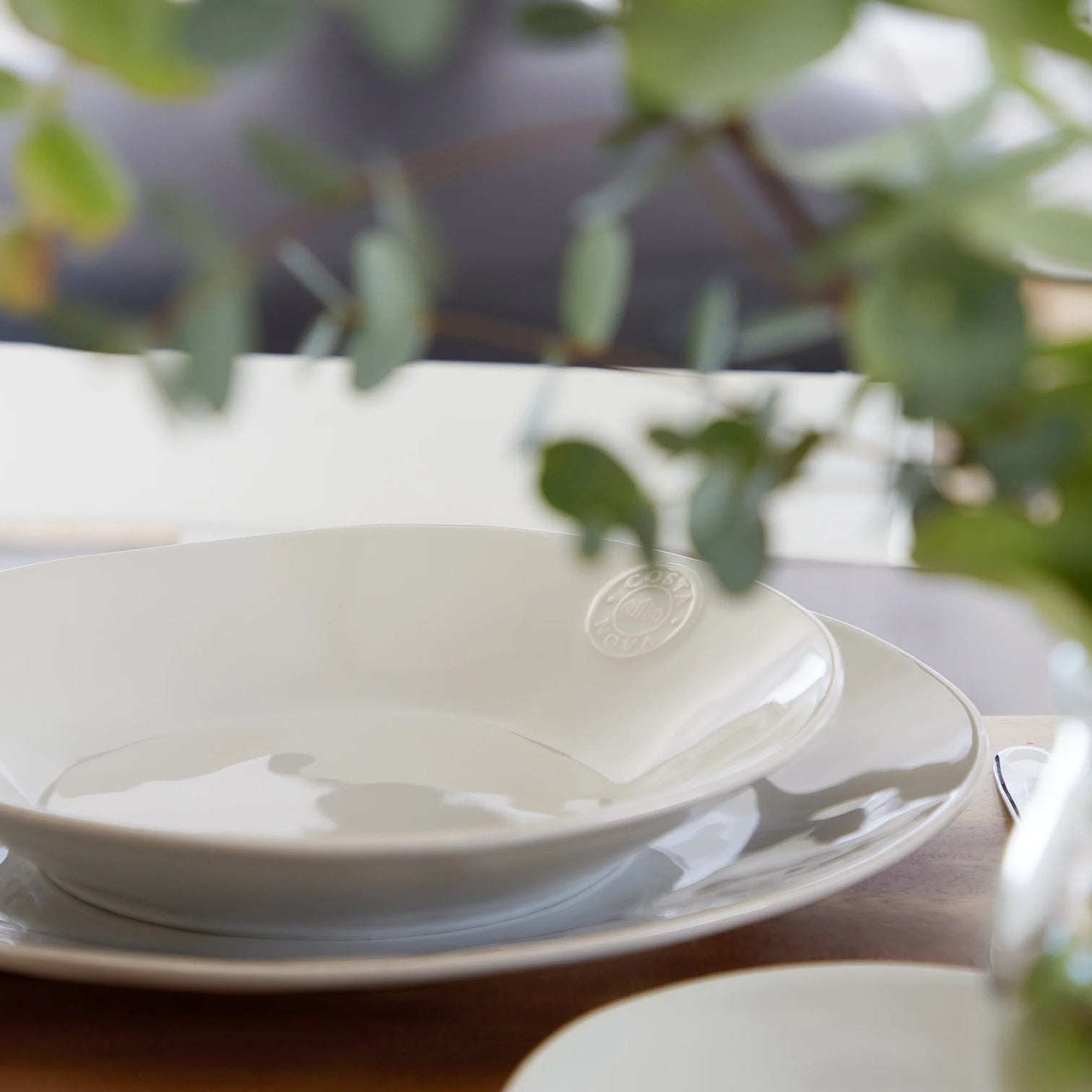 
Handmade Soup & Pasta Plate "Nova" - Grey