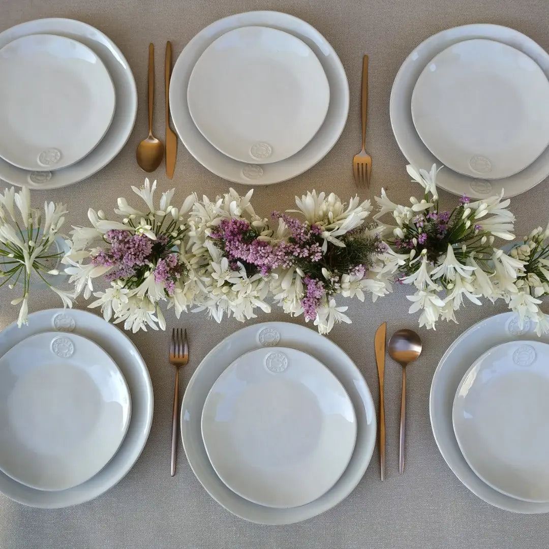 
Handmade Soup & Pasta Plate "Nova" - White
