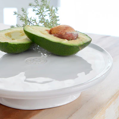 
Handmade Cake & Serving Plate "Nova" - White