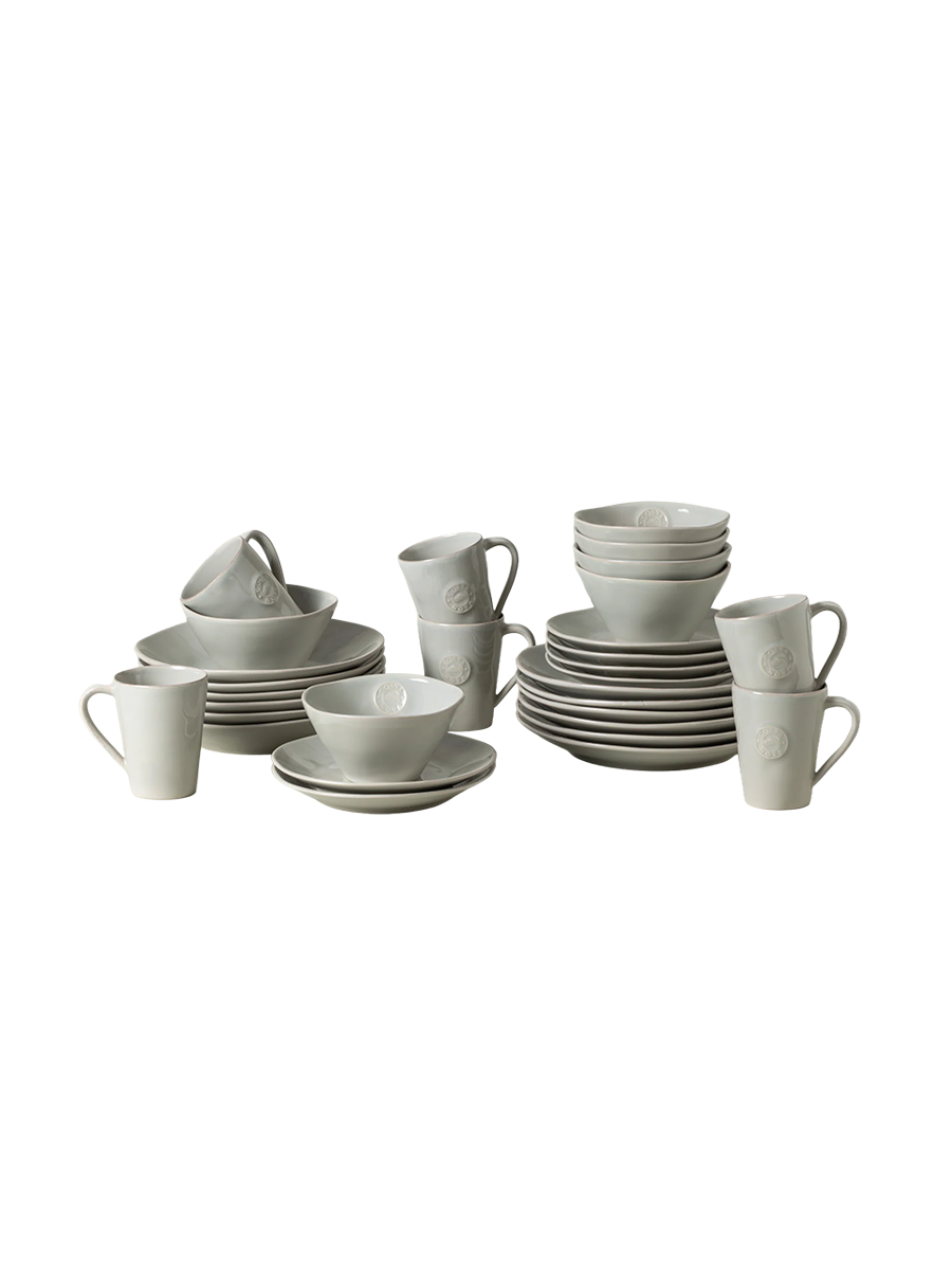 
Handmade Dinnerware Set "Nova Grey", 6 Persons, 30-Piece