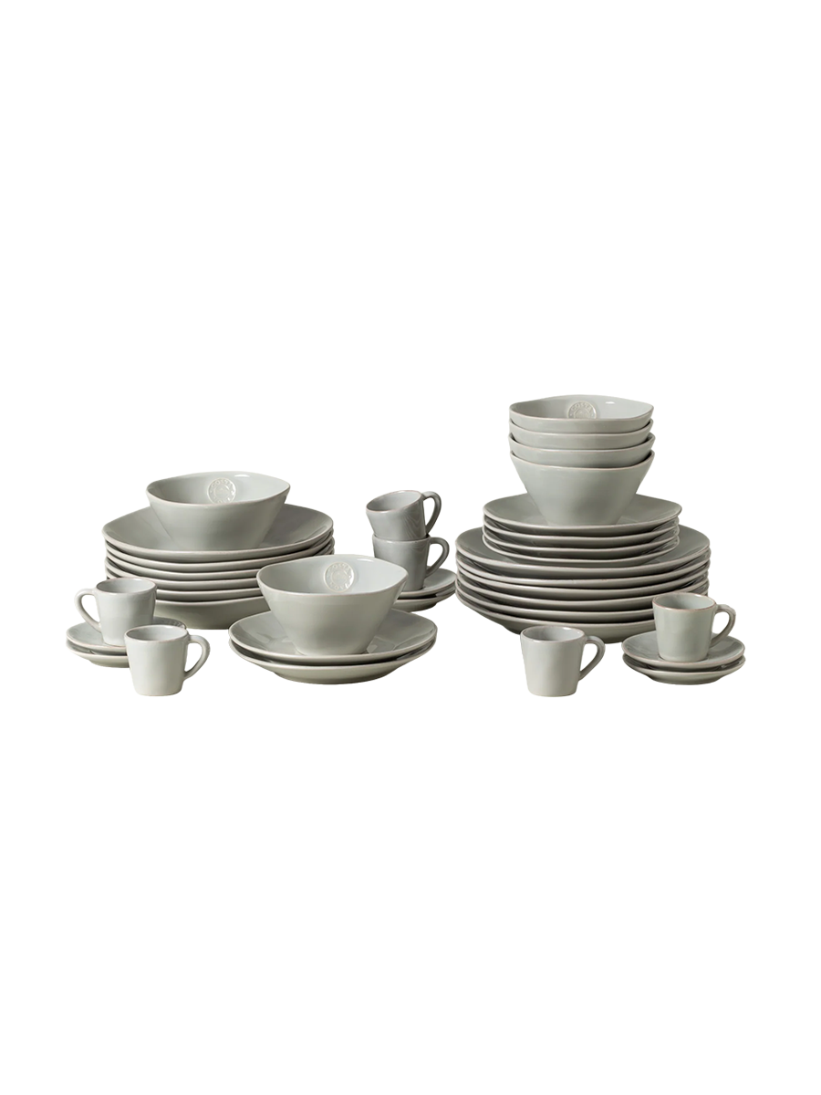 
Handmade Dinnerware Set "Nova Grey," 6 People, 36 Pieces