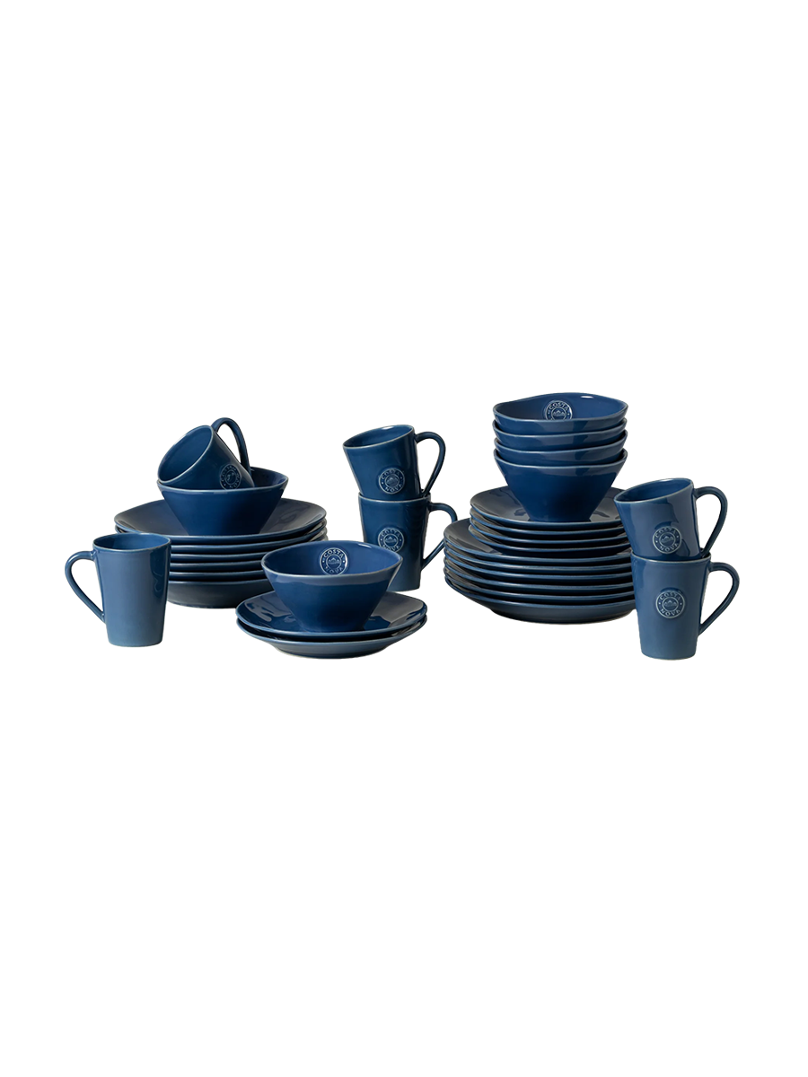 
Handmade Dinnerware Set "Nova Denim", 6 people, 30-piece