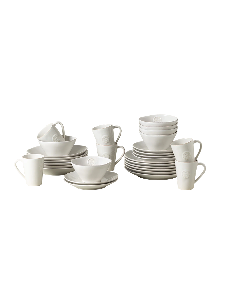 
Handmade Dinnerware Set "Nova White", 6 people, 30 pieces