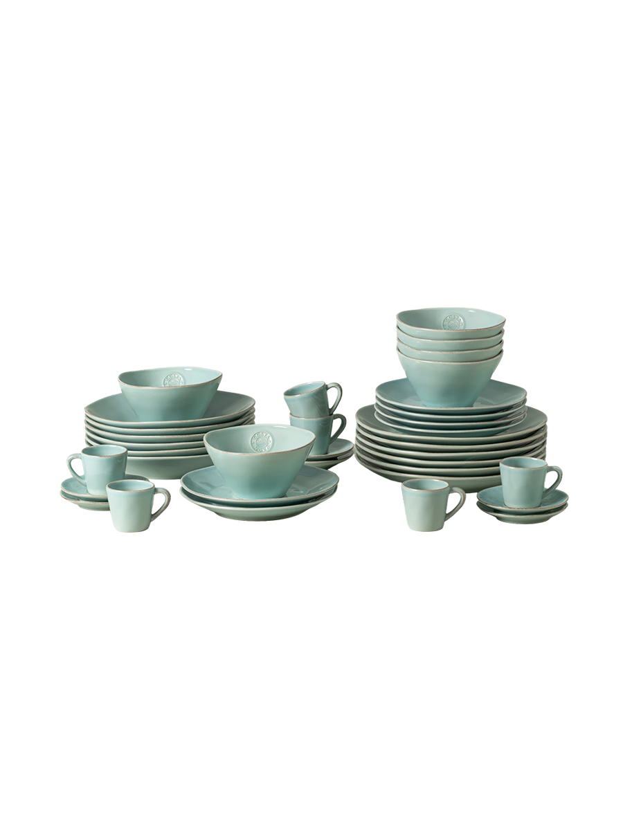 
Handmade Dinnerware Set "Nova Turquoise", 6 people, 36 pieces