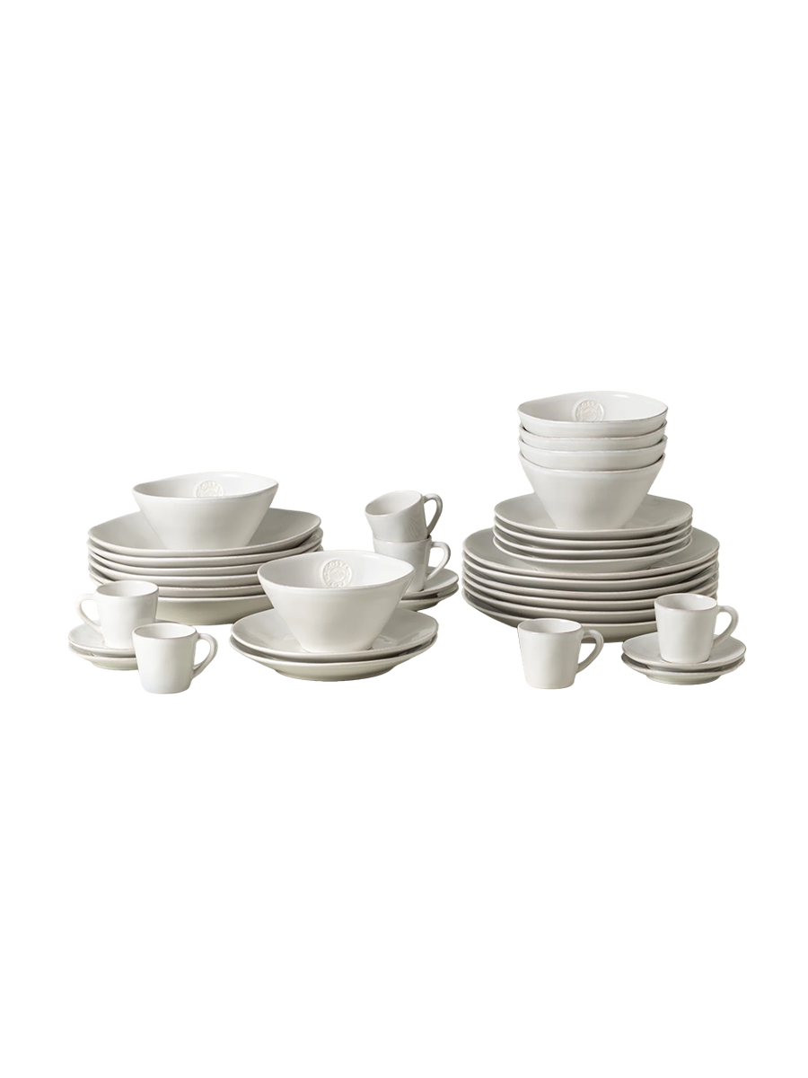 
Handmade Dinnerware Set "Nova White", 6 People, 36 Pieces
