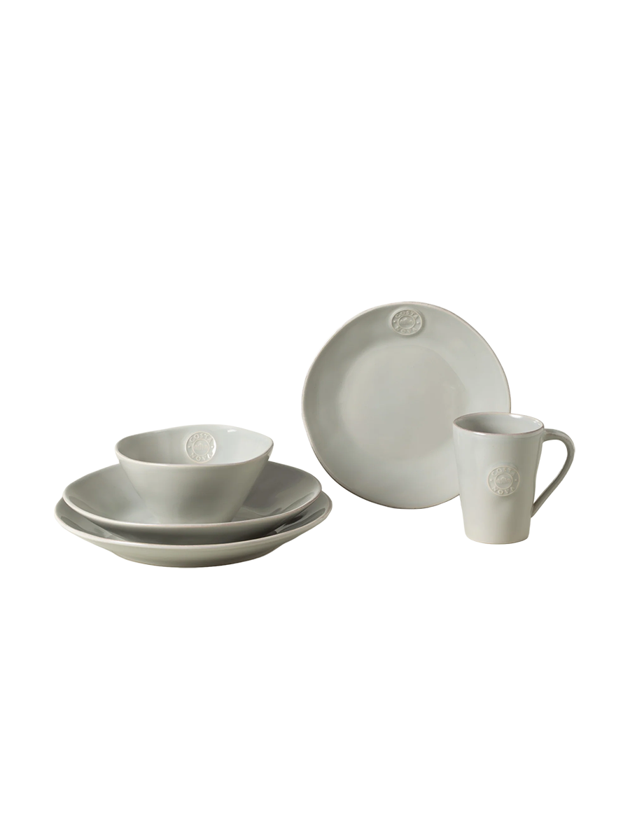 
Handmade Dinnerware Set "Nova Grey", 5-piece