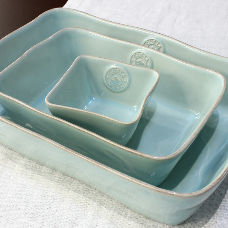 
Handmade, oval baking dish "Nova" - Ocean Turquoise / Medium, 25.7 x 18.6 cm