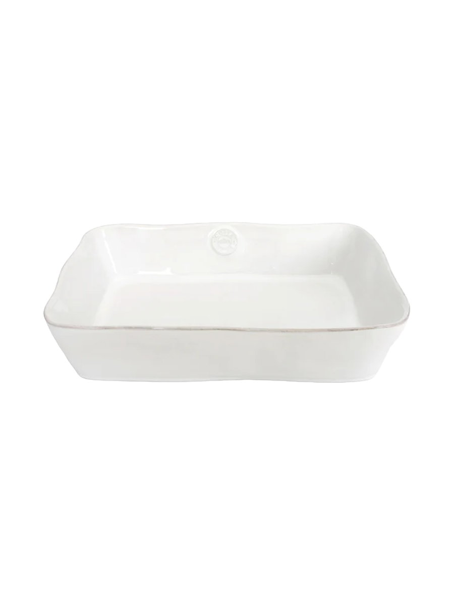 
Handmade, oval baking dish "Nova" - White / Large, 35.5 x 25.6 cm