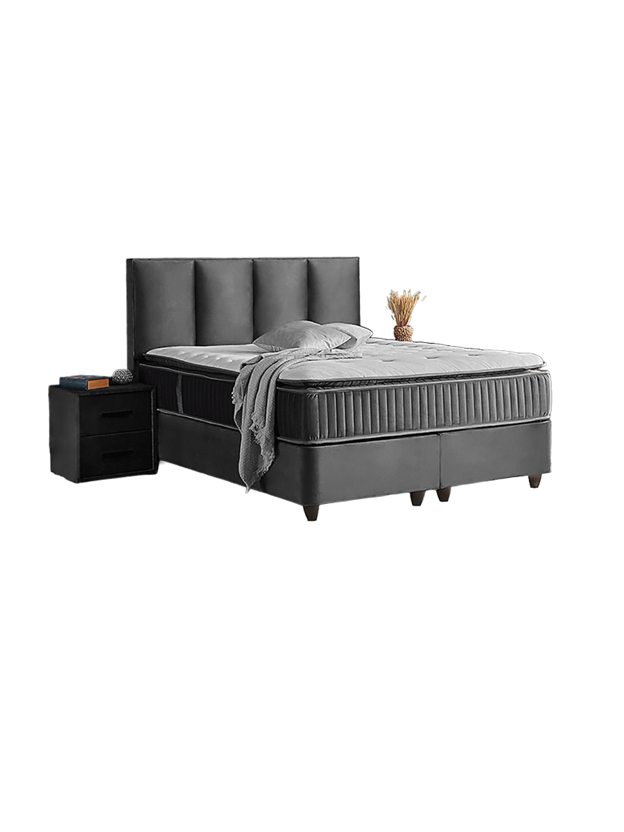 
Premium Box Spring Bed "Nora" incl. Mattress & Topper - Without accessories / Mattress size: 160 x 200 cm