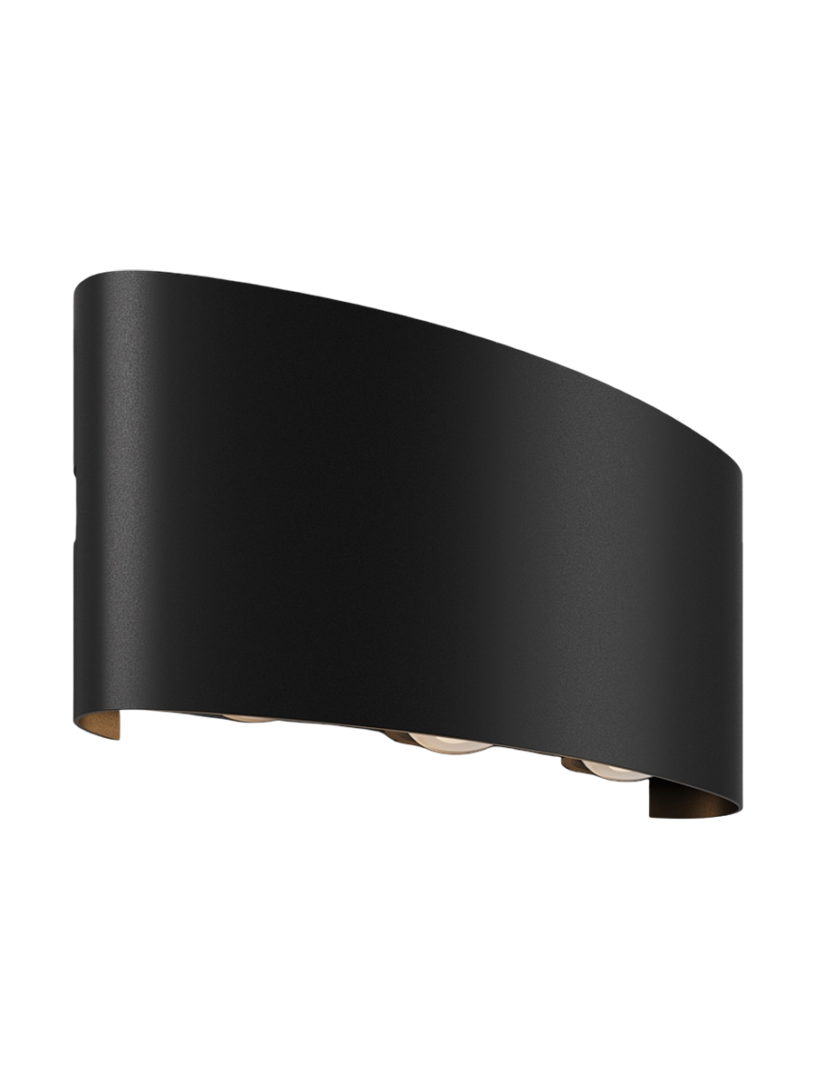 
Wide LED Designer Wall Light "Strato" - Black