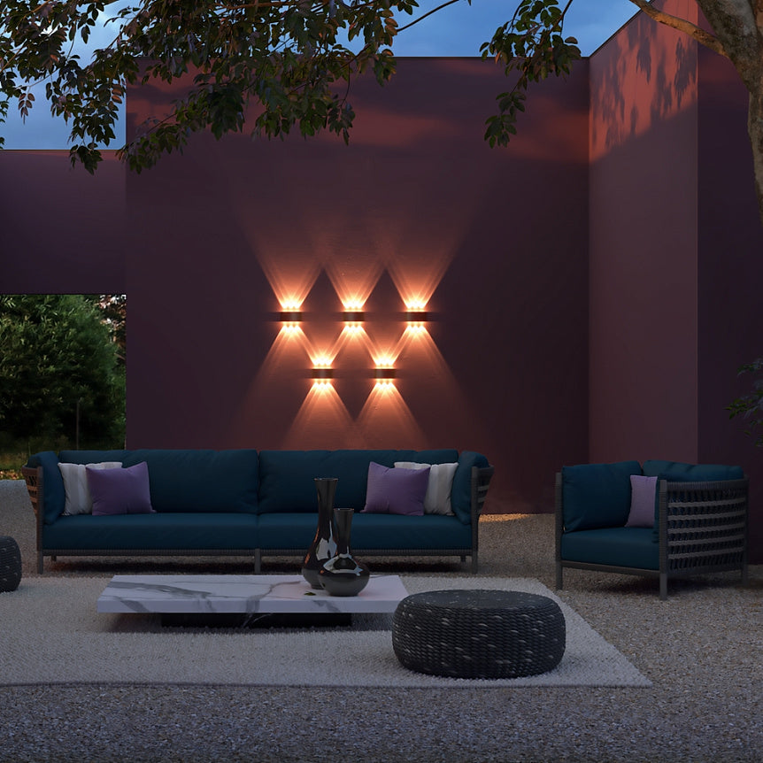 
Wide LED Designer Wall Light "Strato" - Black